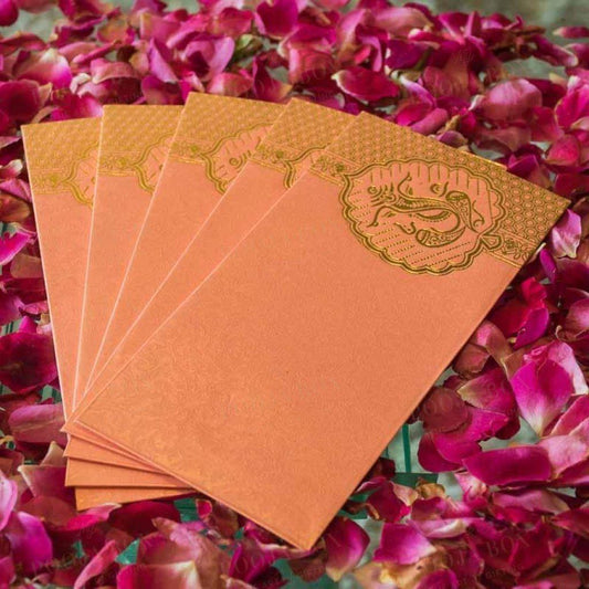 Saffron Shagun Envelope (Set Of 2)
