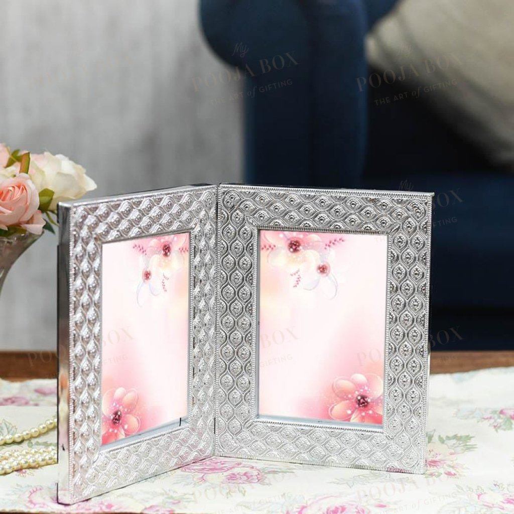 Silver Double Frame Photo Montage Home Decor