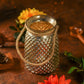 Silver Rope Jar Candle Holder