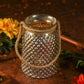 Silver Rope Jar Candle Holder