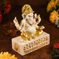 Sitting Ganesha With Zodiac Sign On Stand Idol