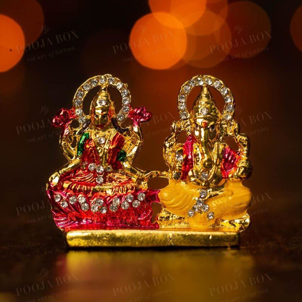 Sitting Laxmi Ganesha Statue Idols