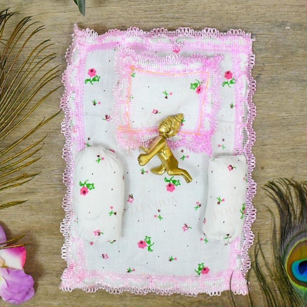 Soft Cotton Laddu Gopal Bedding Set Pooja Item