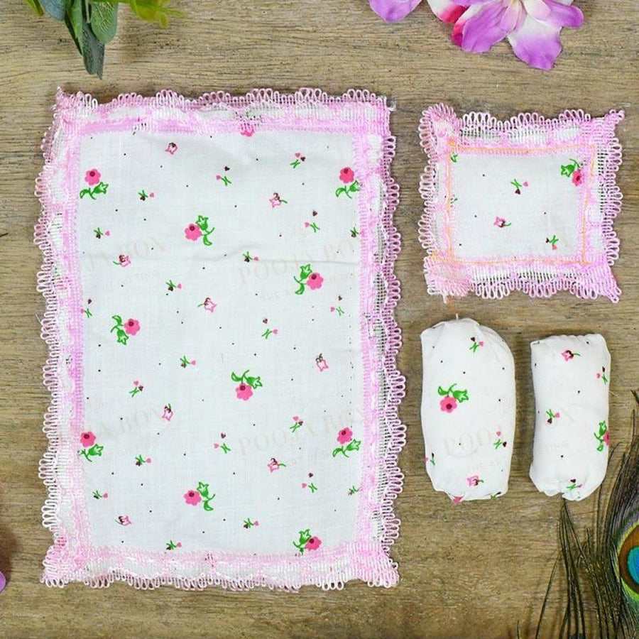 Soft Cotton Laddu Gopal Bedding Set Pooja Item
