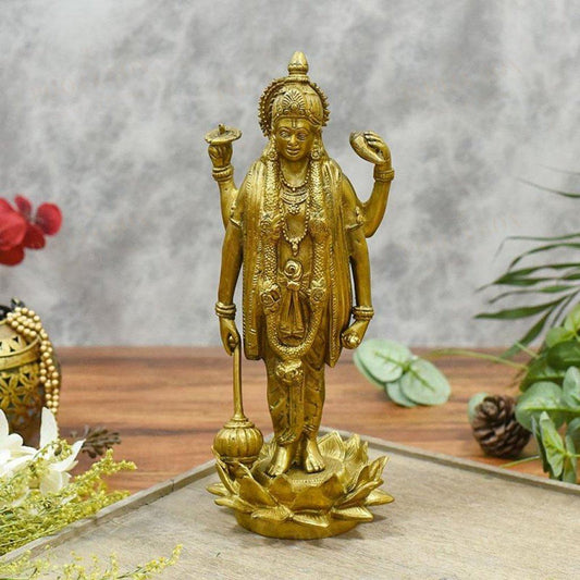 Standing Brass Lord Vishnu Idol/murti Idol