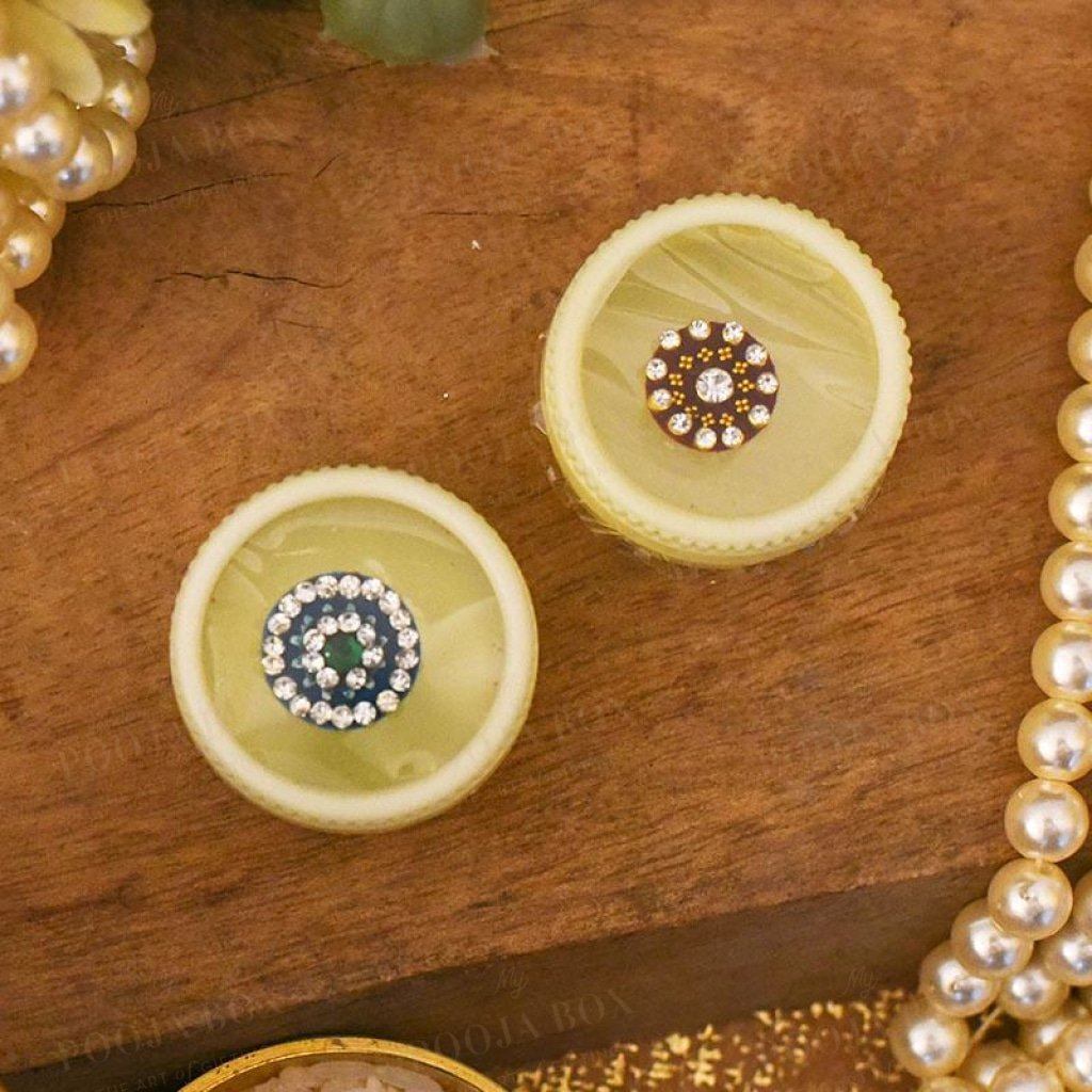 Stone Studded Bindi (Set of 2)