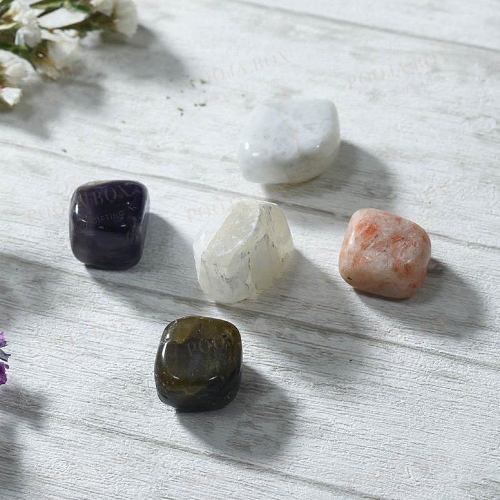Stress Release Crystal Healing Tumble Stone Set Reiki