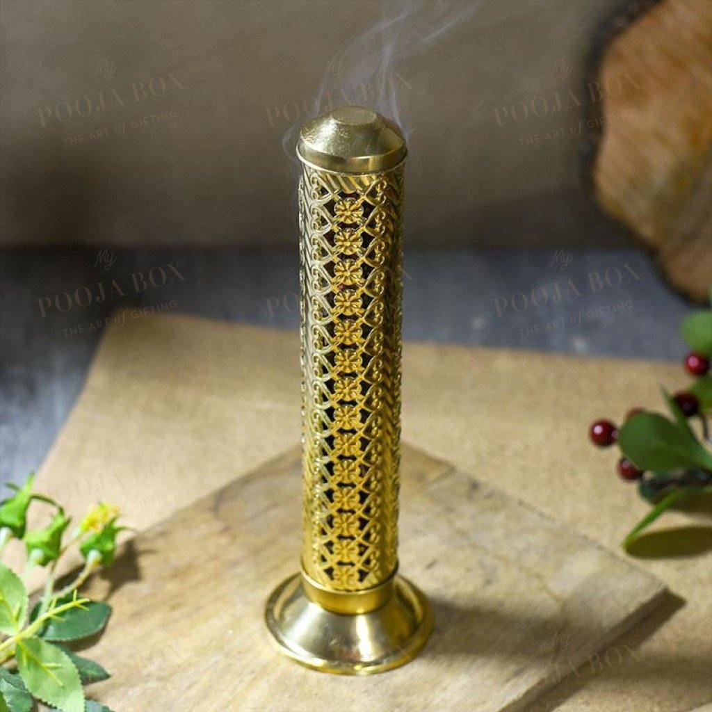 Stunning Floral Brass Agarbatti Stand Incense Holder