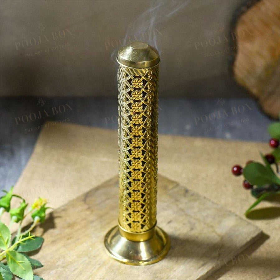 Stunning Floral Brass Agarbatti Stand Incense Holder