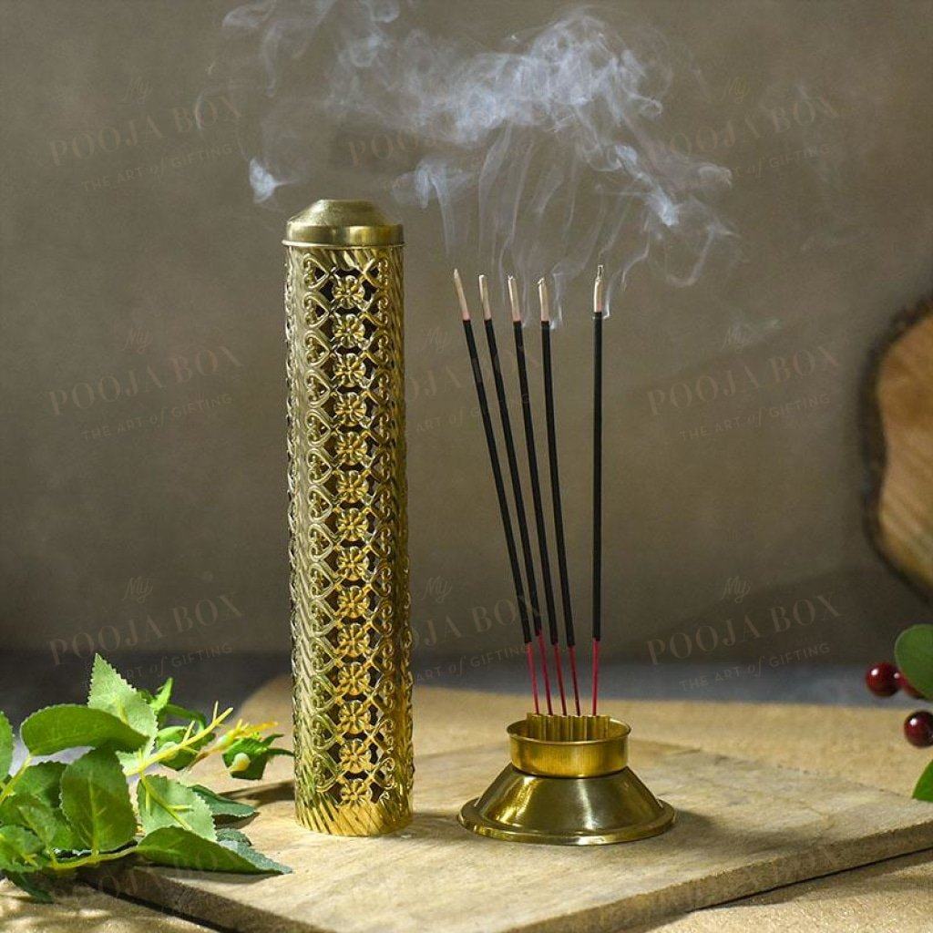 Stunning Floral Brass Agarbatti Stand Incense Holder