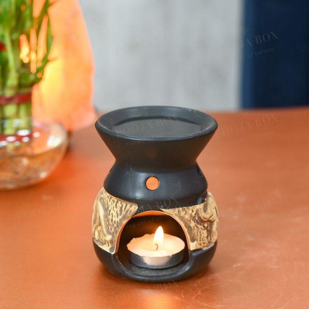 Stunning Handmade Elephant Engraved Aroma Diffuser Tealight Holder Diffusor