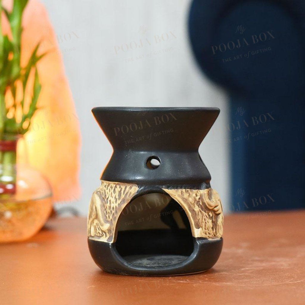 Stunning Handmade Elephant Engraved Aroma Diffuser Tealight Holder Diffusor