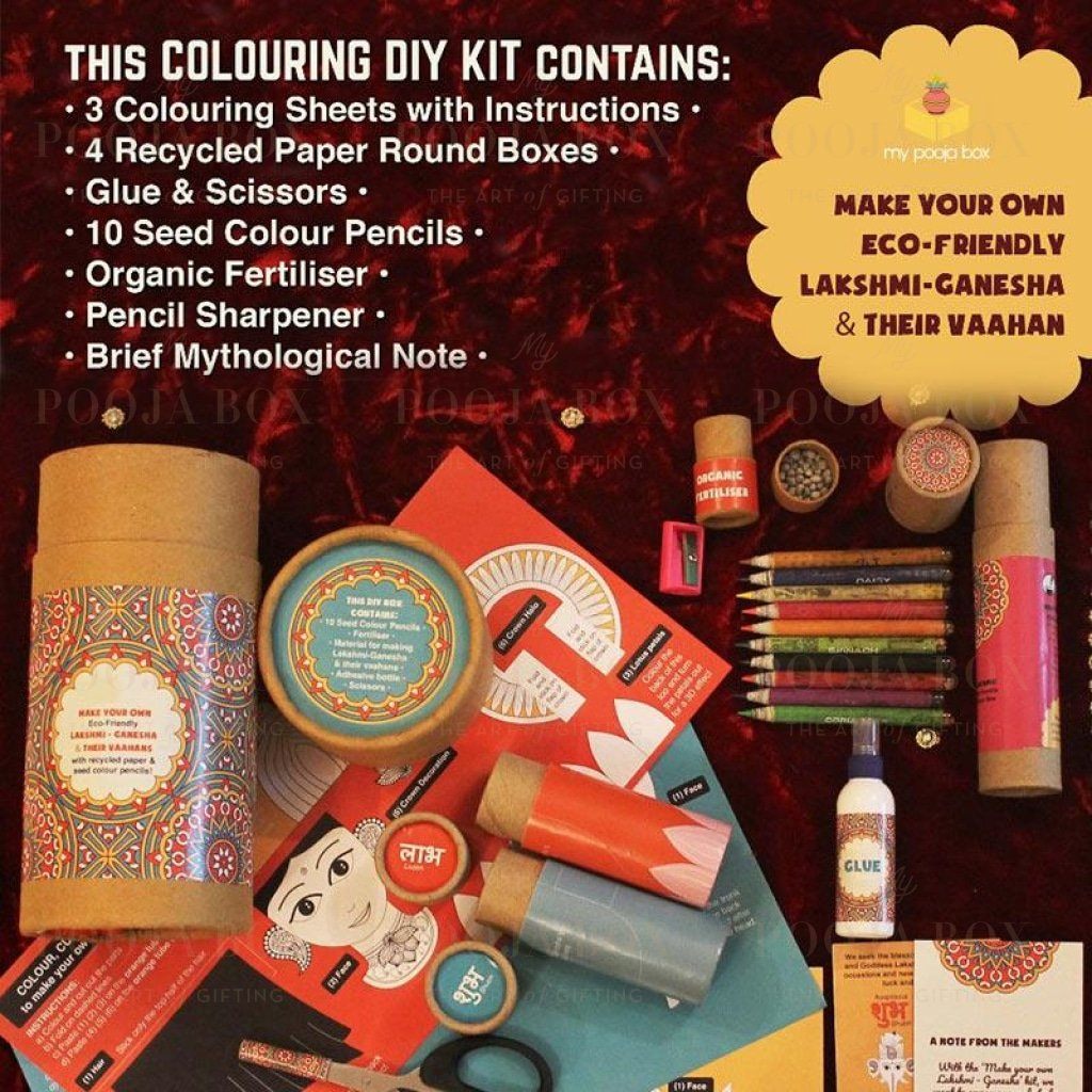The Lakshmi - Ganesha Colouring Diy Kit Pooja Item