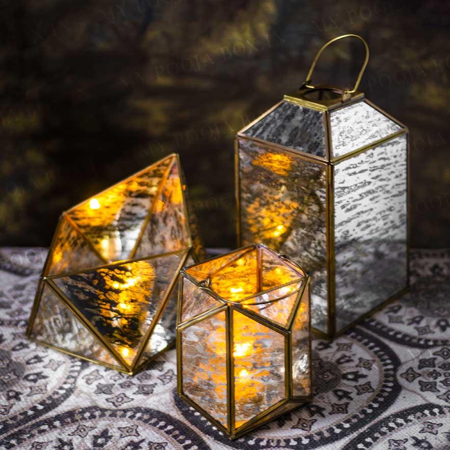 Delightful Windowpane Lantern Set of 3