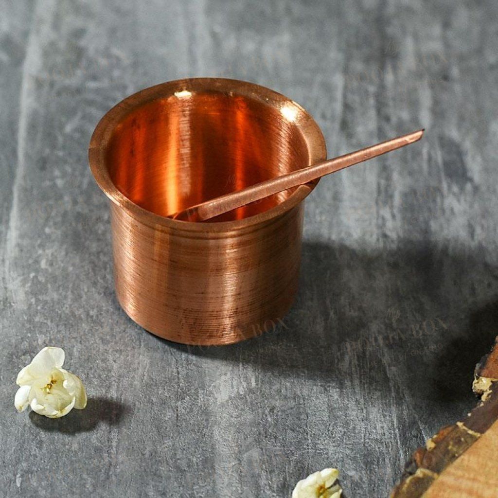 Traditional Copper Achmani For Pooja Items