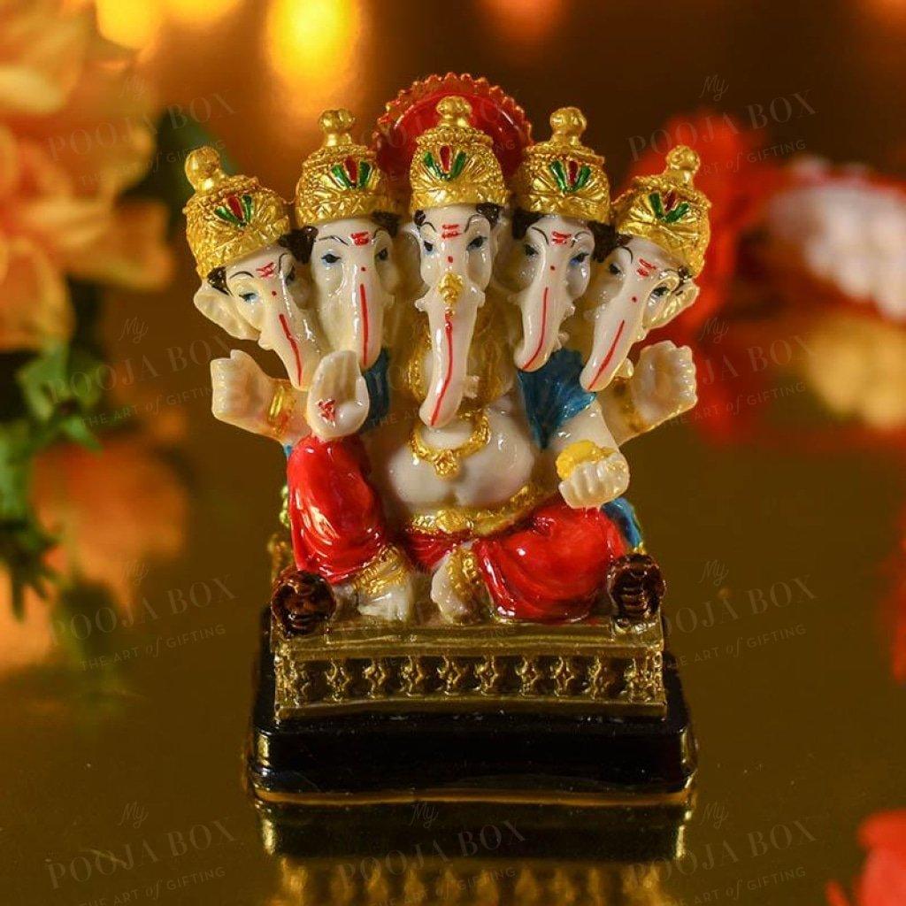 Vivid Panchmukhi Ganesha Idol Idols