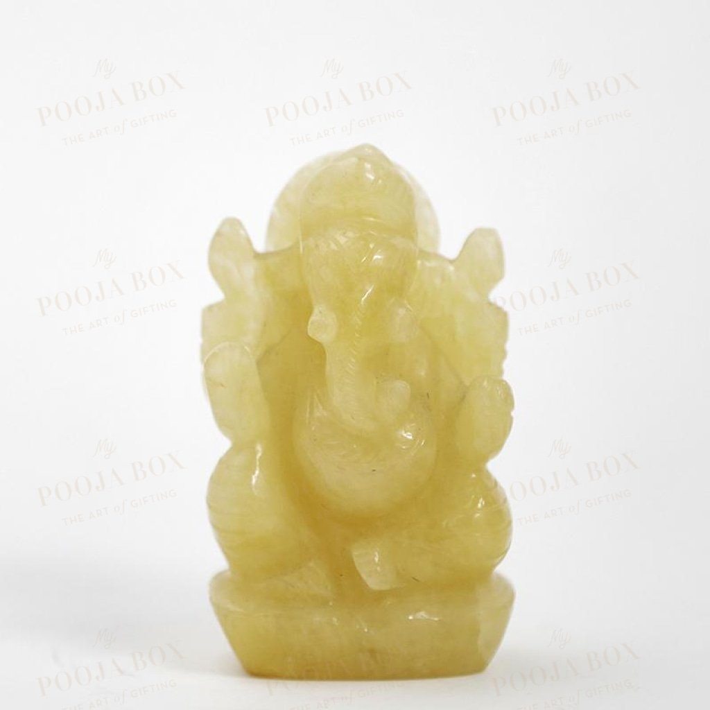 Yellow Aventurine Ganesha Showpiece Reiki Products
